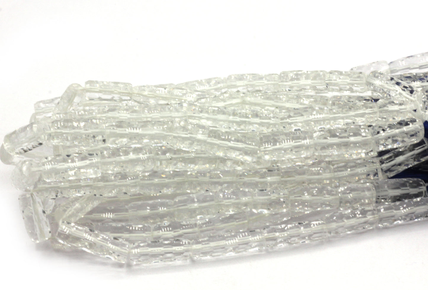 Quartz, Crystal Quartzs Faceted Tube Beads
