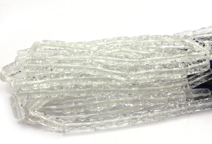 Quartz, Crystal Quartzs Faceted Tube Beads