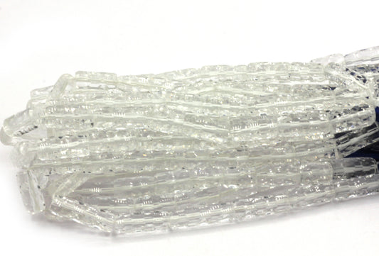 Quartz, Crystal Quartzs Faceted Tube Beads