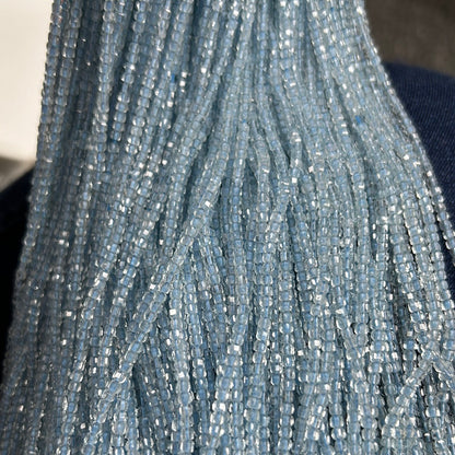 Topaz Blue Faceted Square