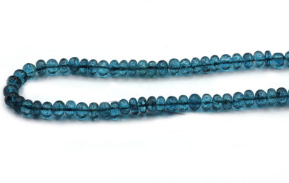 Topaz, Mystic Blue Topaz Smooth Roundel Beads