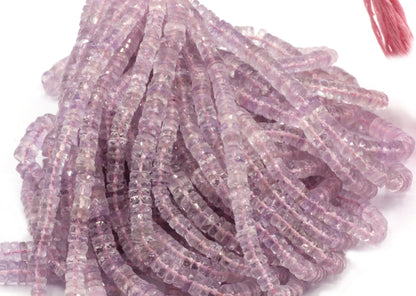 Amethyst, Pink Amethyst Beads Faceted Heshi, Faceted Donut, Faceted Tyre