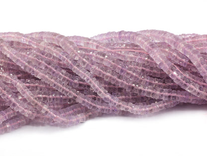 Amethyst, Pink Amethyst Beads Faceted Heshi, Faceted Donut, Faceted Tyre