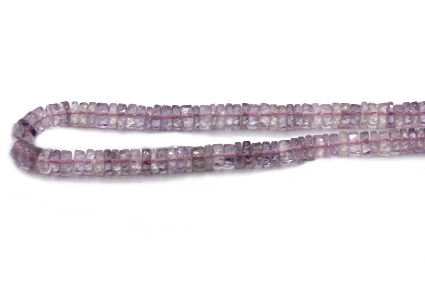 Amethyst, Pink Amethyst Beads Faceted Heshi, Faceted Donut, Faceted Tyre