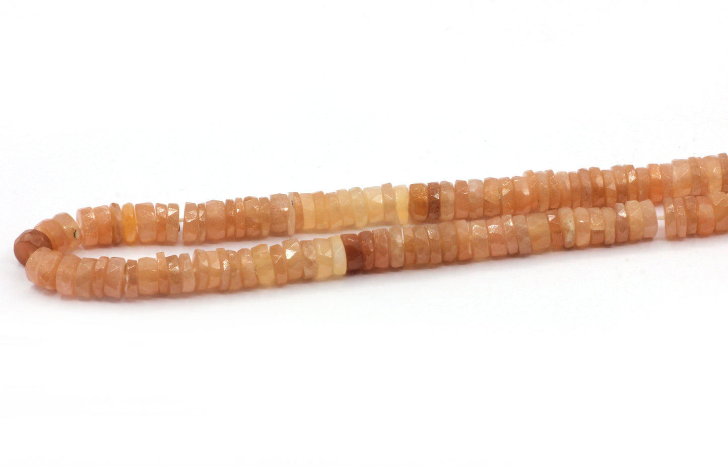 Moonstone, Peach Moonstone Beads Faceted Heshi, Faceted Donut, Faceted Tyre