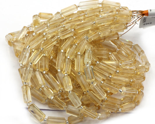Citrine Faceted Tube Beads