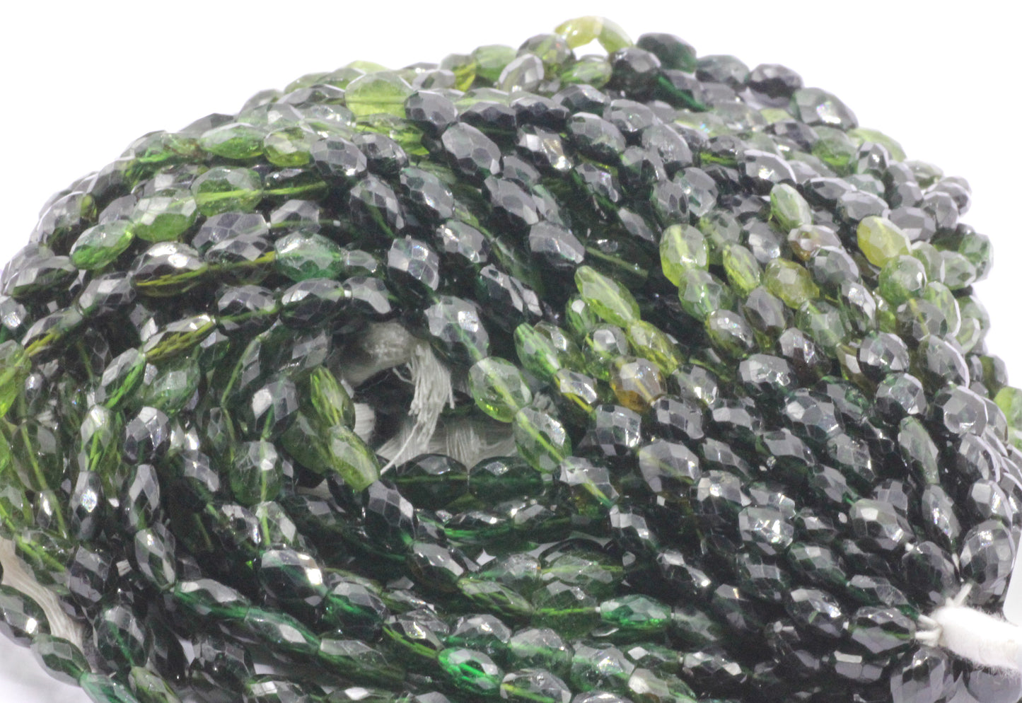 Tourmaline Chrome Faceted Oval Beads