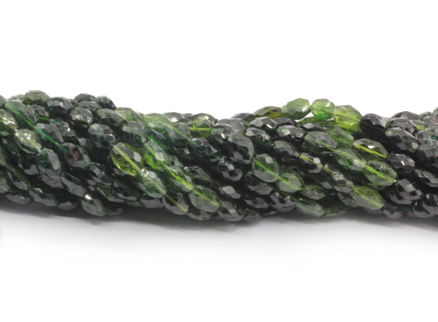 Tourmaline Chrome Faceted Oval Beads