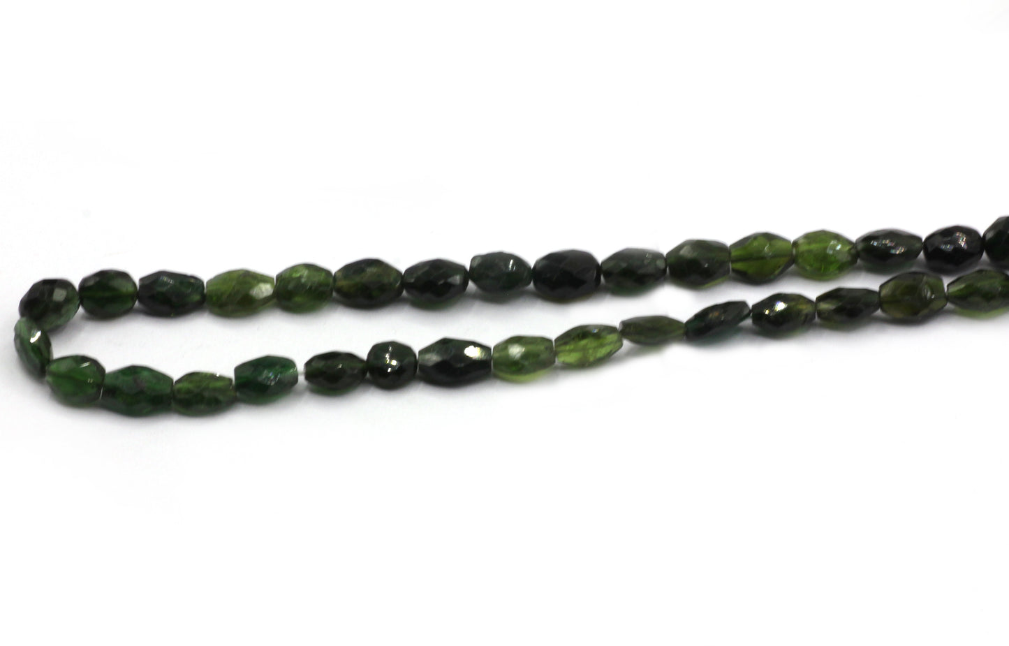 Tourmaline Chrome Faceted Oval Beads