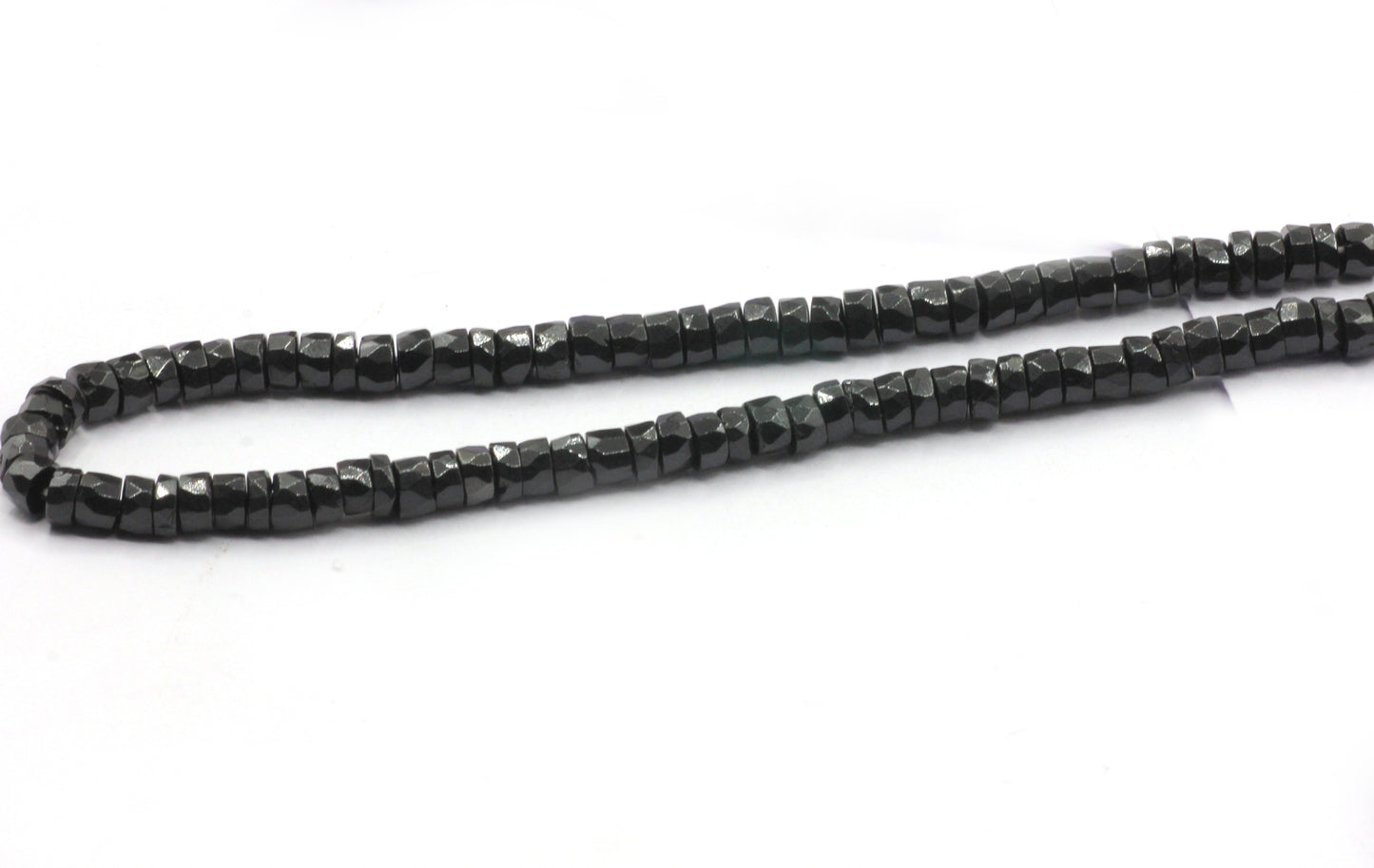 Spinel, Black Spinel Beads Faceted Heshi, Faceted Donut, Faceted Tyre