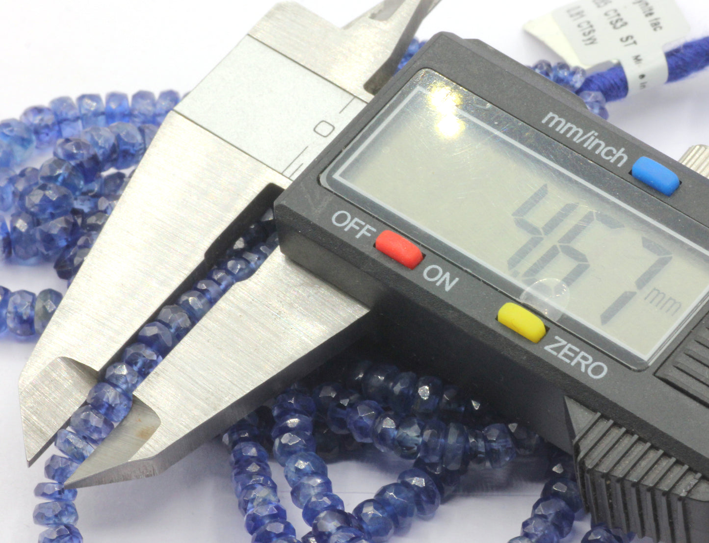 Kyanite Blue Faceted Roundel Beads