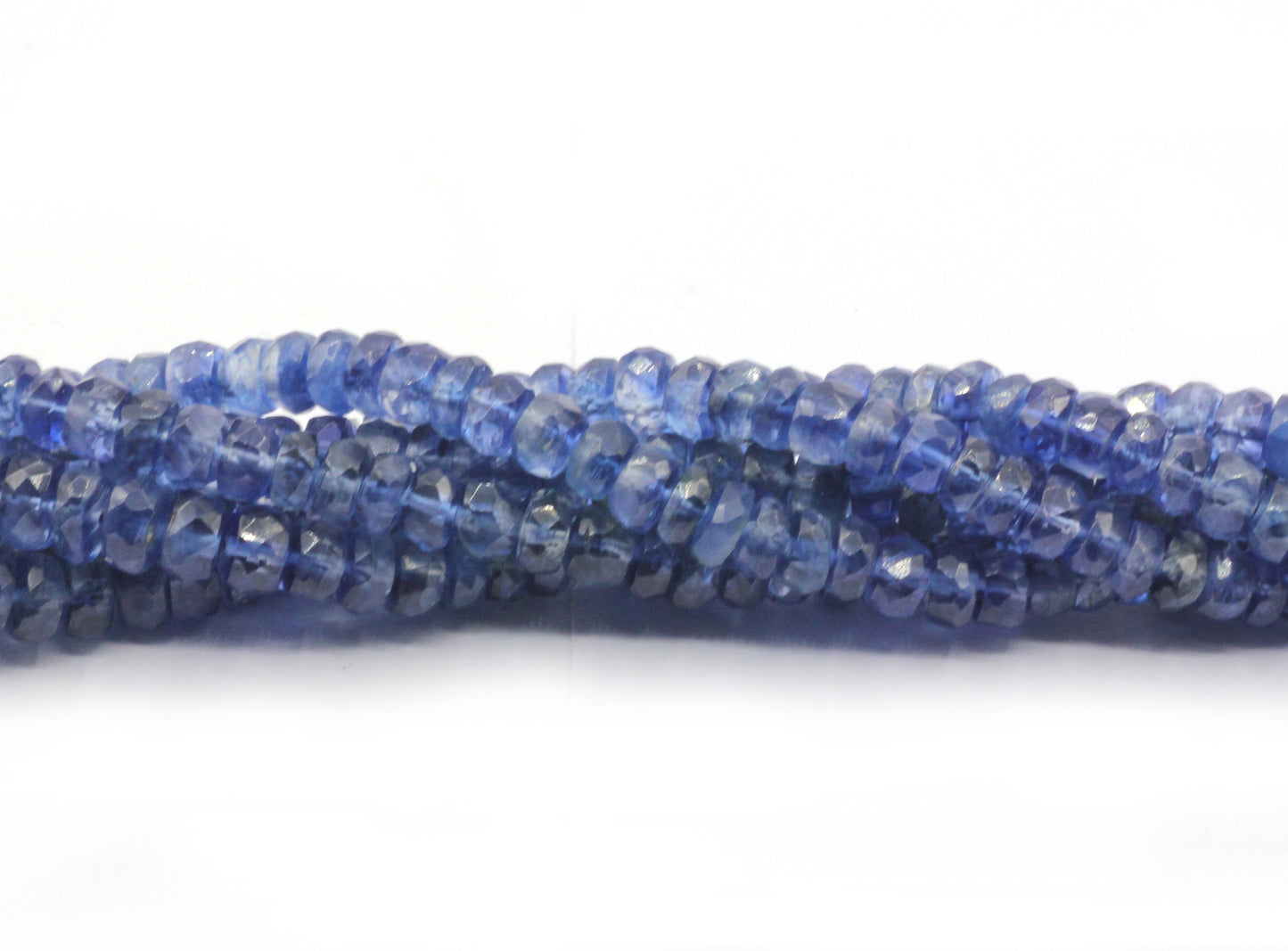 Kyanite Blue Faceted Roundel Beads