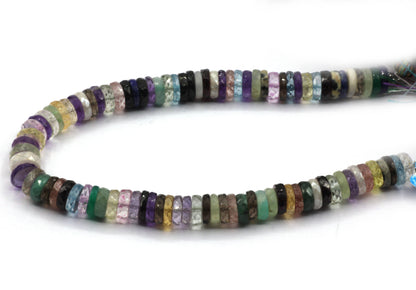 Multi Color Gemstone Beads Faceted Heshi, Faceted Donut, Faceted Tyre