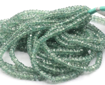 Kyanite, Green Kyanite Faceted Roundel Beads
