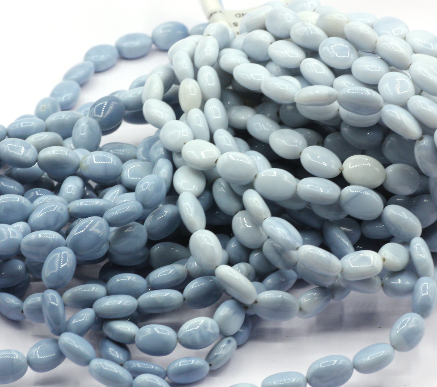Opal Blue Smooth Oval