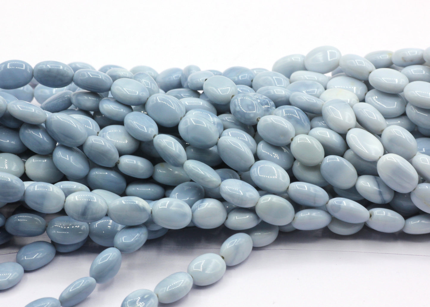 Opal Blue Smooth Oval