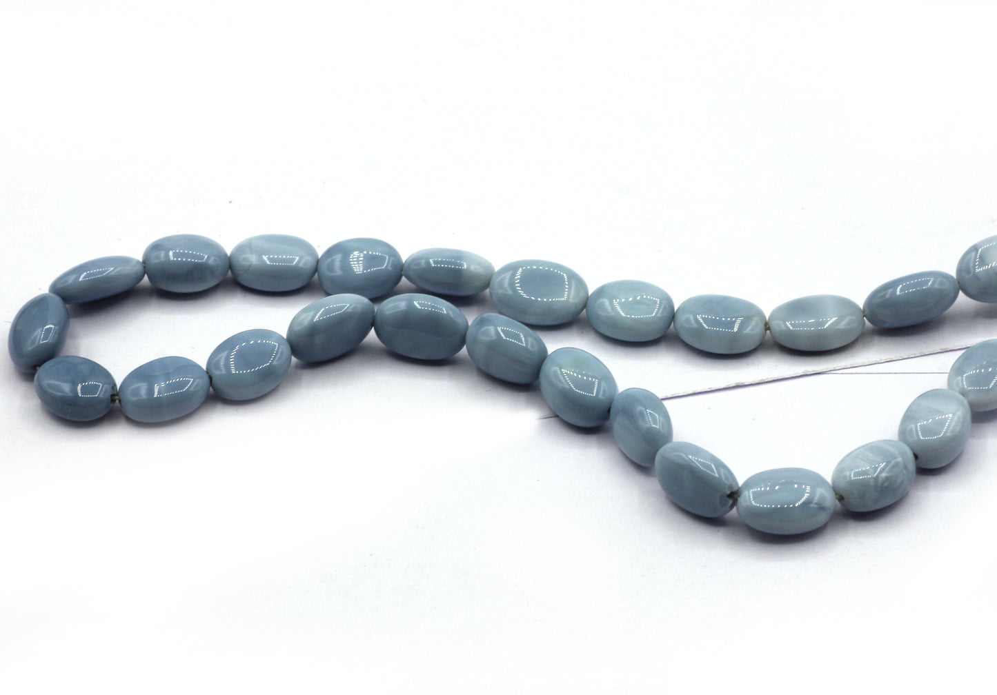Opal Blue Smooth Oval