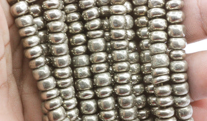 Pyrite, Golden Pyrite Smooth Roundel Beads