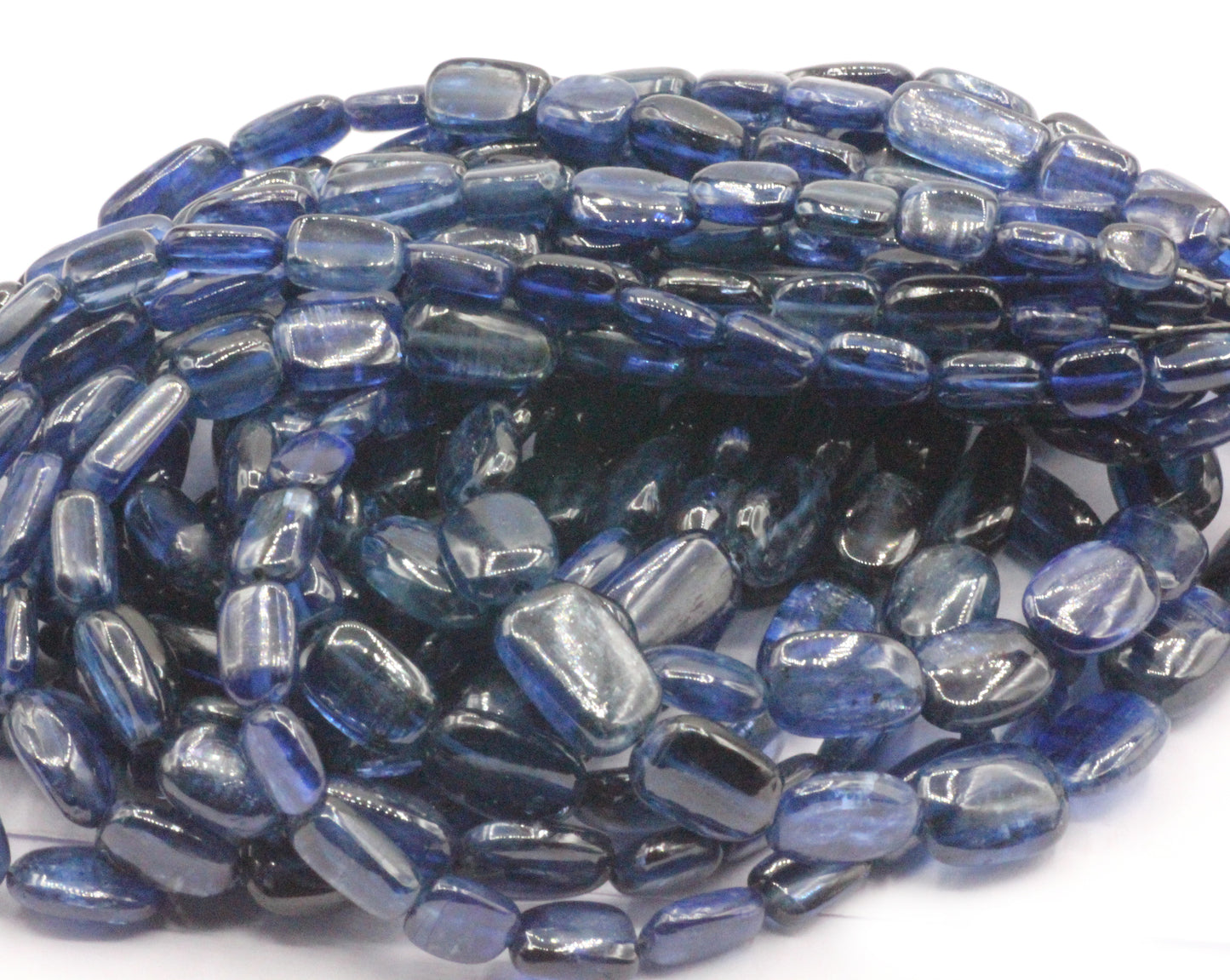 Kyanite, Blue Kyanite Smooth Beads Nuggets