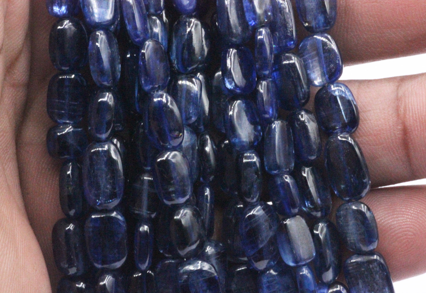 Kyanite, Blue Kyanite Smooth Beads Nuggets