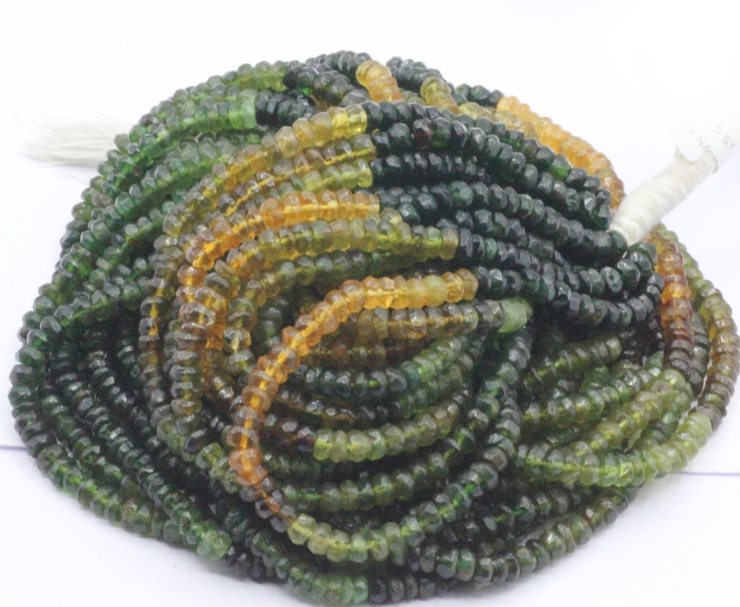 Tourmaline Chrome Green Faceted Beads