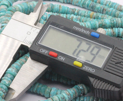 Turquoise Faceted Heshi Beads, Sleeping Beauty Turquoise