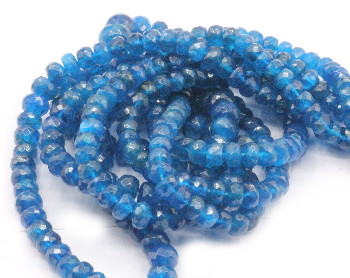 Apatite, Neon Apatite Faceted Beads, Natural Stone, Natural Color