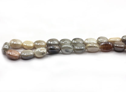 Moonstone, Mystic Moonstone Gemstone Beads Smooth Oval