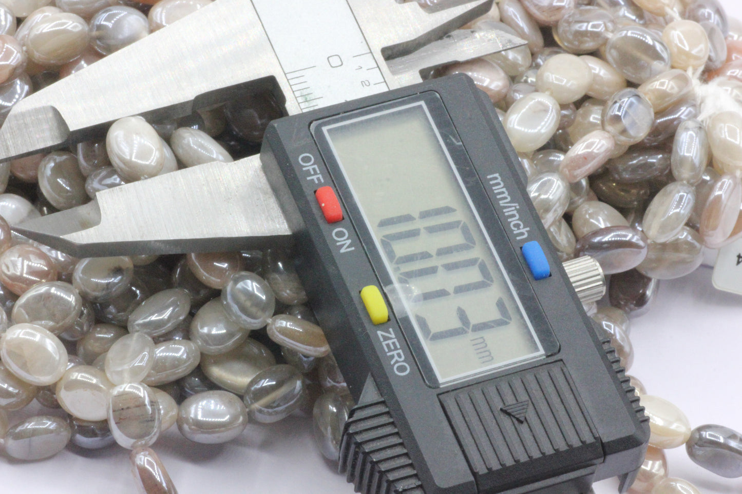 Moonstone, Mystic Moonstone Gemstone Beads Smooth Oval