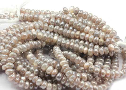 Moonstone,Mystic Moonstone Gemstone Beads Roundel