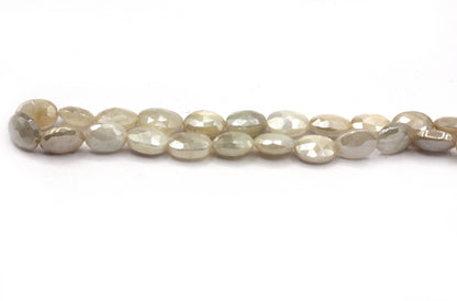 Moonstone, Mystic Moonstone Gemstone Beads Faceted Oval