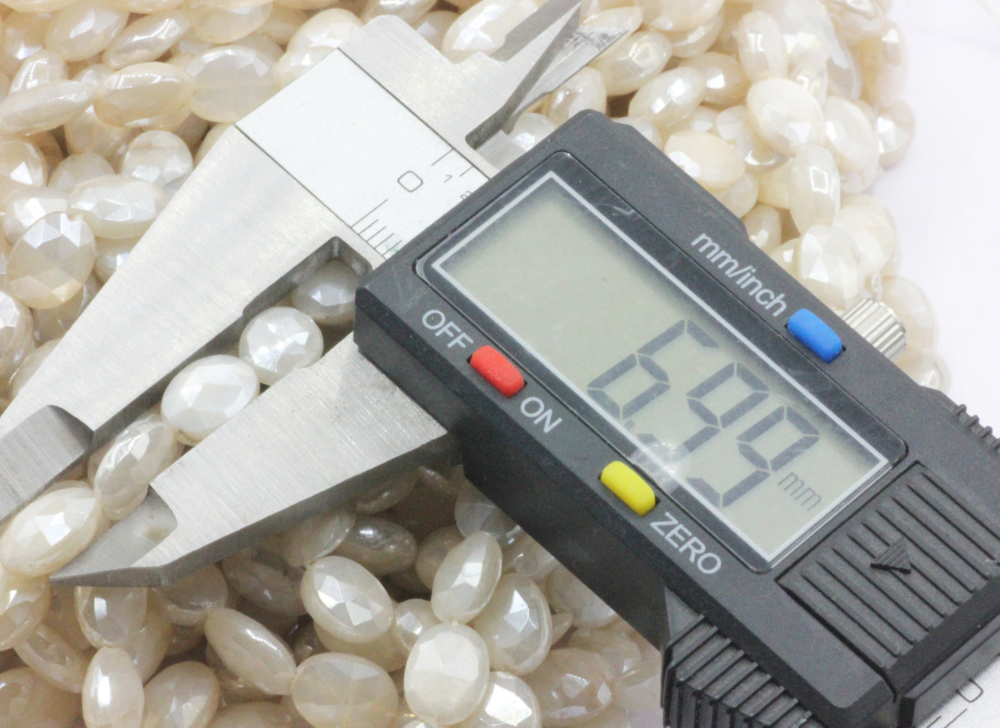 Moonstone, Mystic Moonstone Gemstone Beads Faceted Oval