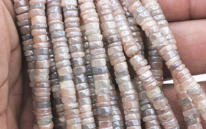 Moonstone, Mystic Moonstone Beads Smooth Heshi, Smooth Tyre