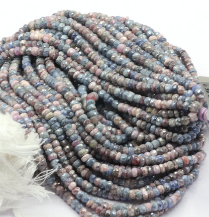 Sapphire, Multi Sapphire Beads Faceted, Multi Color Corundum Beads Faceted