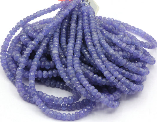 Tanzanite Faceted Roundel Beads