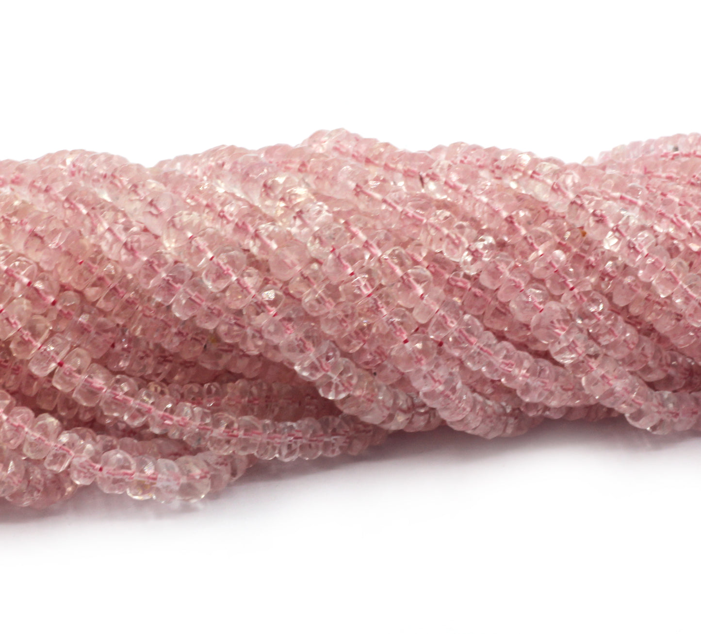 Aquamarine, Morganite Aquamarine Beads Faceted Heshi, Faceted Donut, Faceted Tyre
