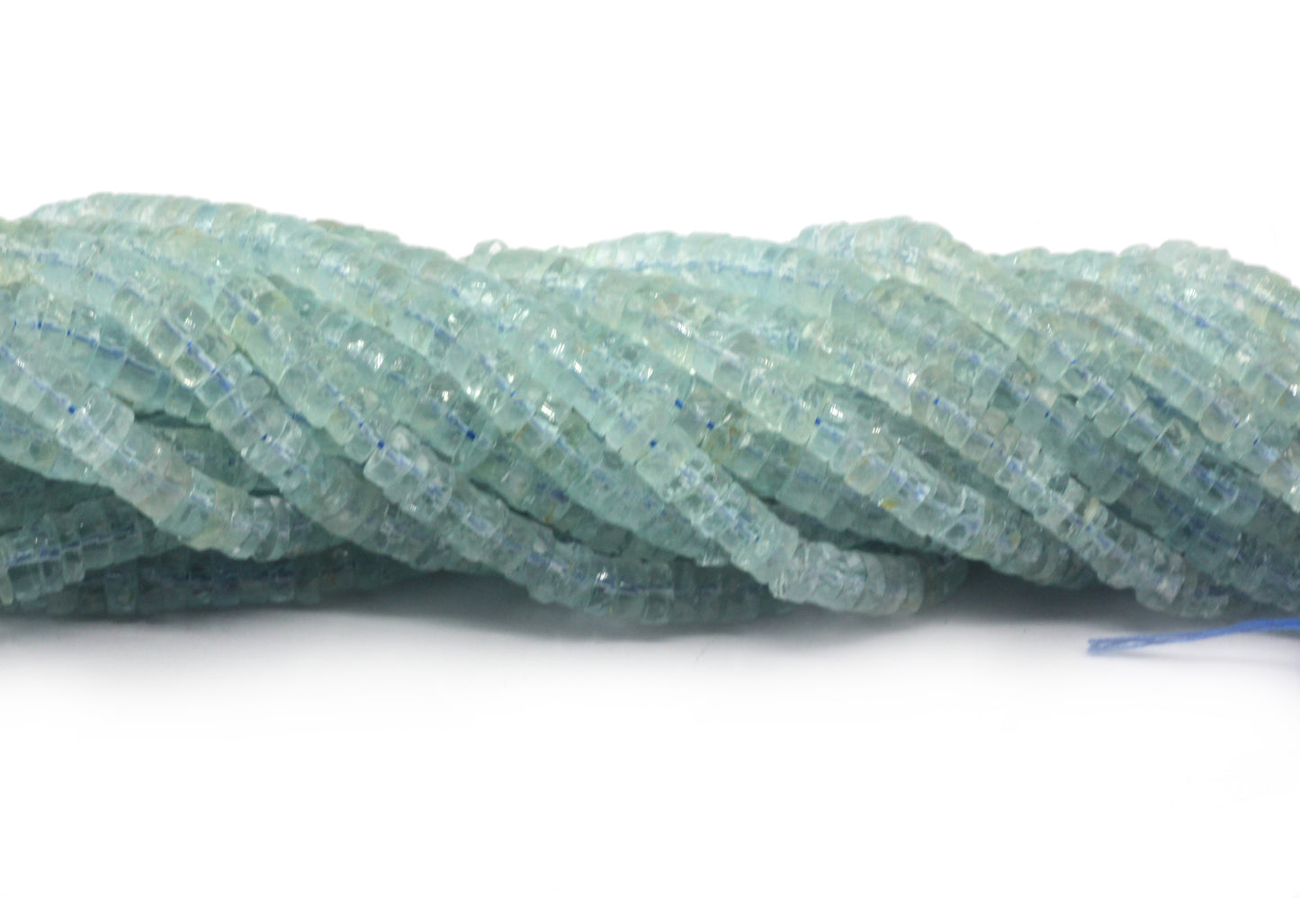 Aquamarine Beads Faceted Heshi, Faceted Donut, Faceted Tyre