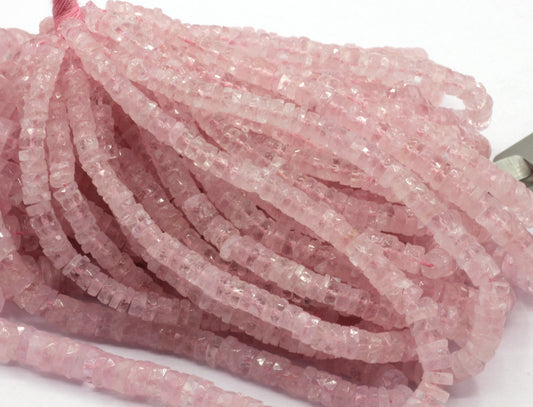 Aquamarine, Morganite Aquamarine Beads Faceted Heshi, Faceted Donut, Faceted Tyre
