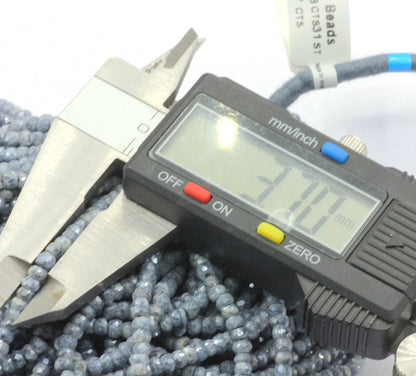 Sapphire, Blue Sapphire Faceted Roundel Beads