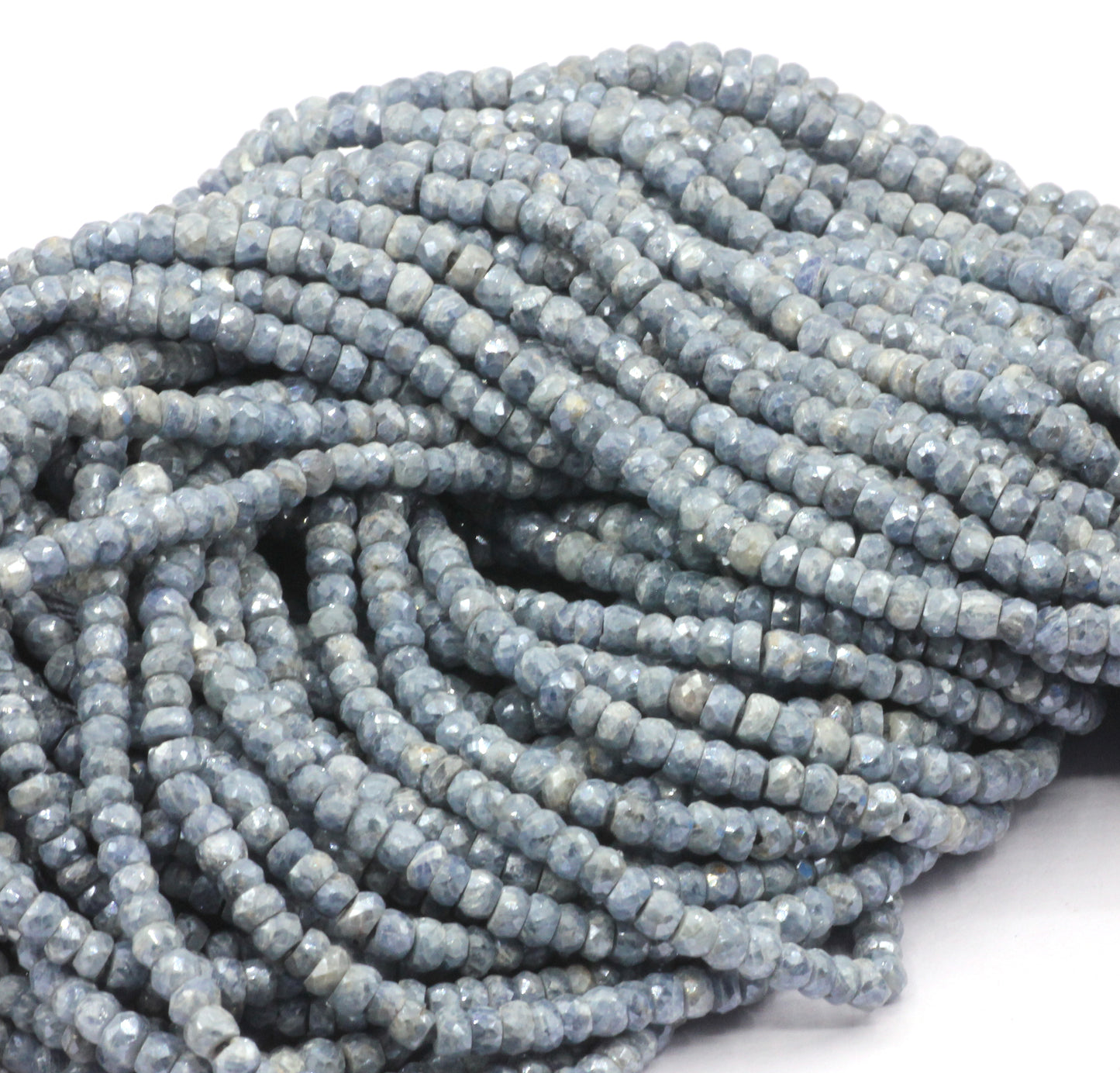 Sapphire, Blue Sapphire Faceted Roundel Beads