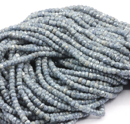 Sapphire, Blue Sapphire Faceted Roundel Beads