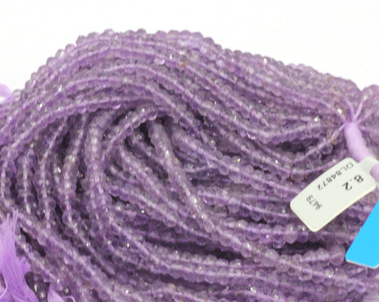 Amethyst, Pink Amethyst Faceted Round Beads
