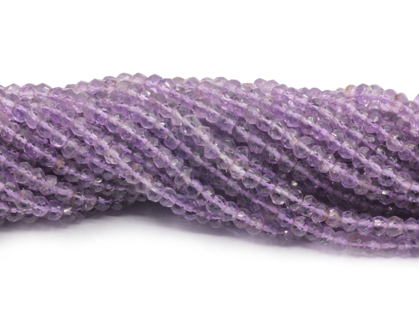 Amethyst, Pink Amethyst Faceted Round Beads