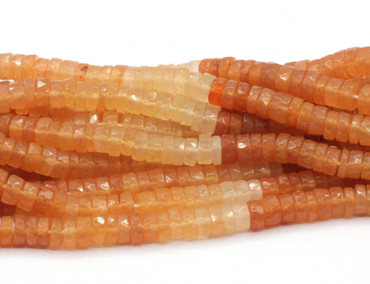 Moonstone, Peach Moonstone Beads Faceted Heshi, Faceted Donut, Faceted Tyre