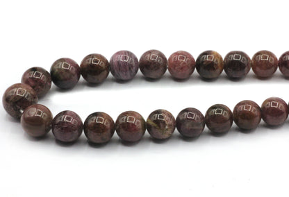 Tourmaline, Pink Tourmaline Smooth Round Beads, Natural, 9-12 mm Graduated Size