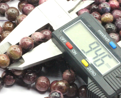 Tourmaline, Pink Tourmaline Smooth Round Beads, Natural, 9-12 mm Graduated Size