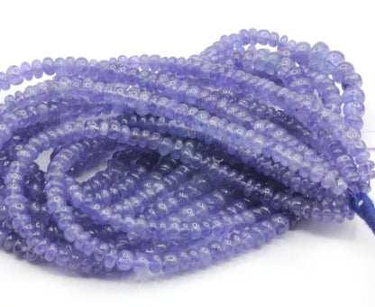 Tanzanite Smooth Roundel Beads