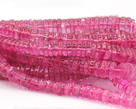 Pink Topaz Smooth Wheel Beads,Smooth Beads