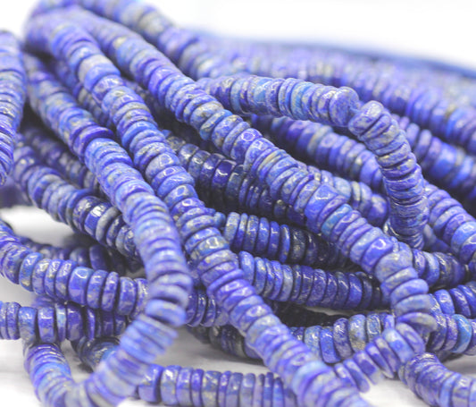 Lapis lazuli Smooth Wheel Beads,Smooth Beads