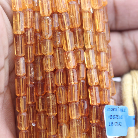 Imperial Topaz Tube Beads,Fac Beads